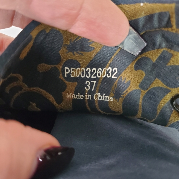 Fly London Women's Size EU 37 Yama Blue Suede Ankle Boots Wedge Lace Up - Picture 5 of 11